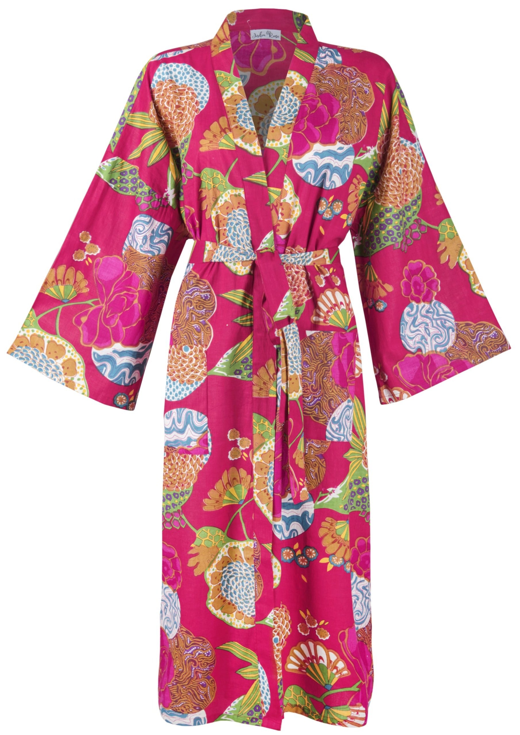 100% Organic Cotton Bathrobe, Pink ...